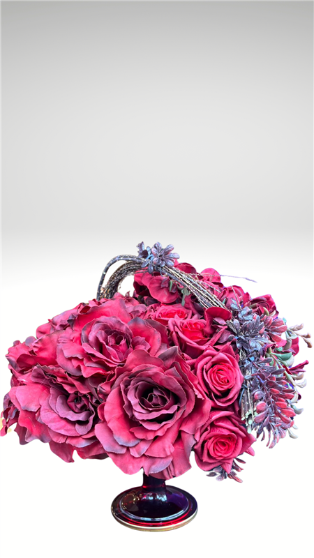 KIRMIZI YAPAY ÇİÇEK ARANJMANI