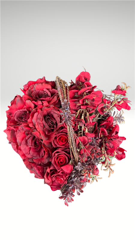 KIRMIZI YAPAY ÇİÇEK ARANJMANI