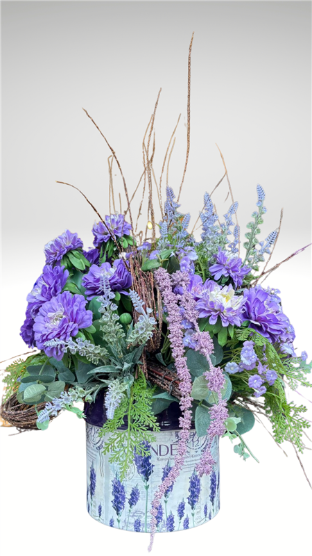 YAPAY LAVANTA ÇİÇEK ARANJMANI