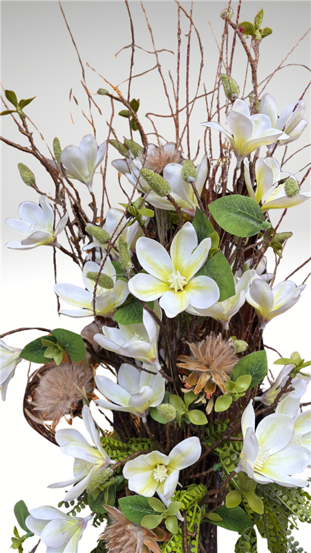 YAPAY MANOLYA ÇİÇEK ARANJMANI