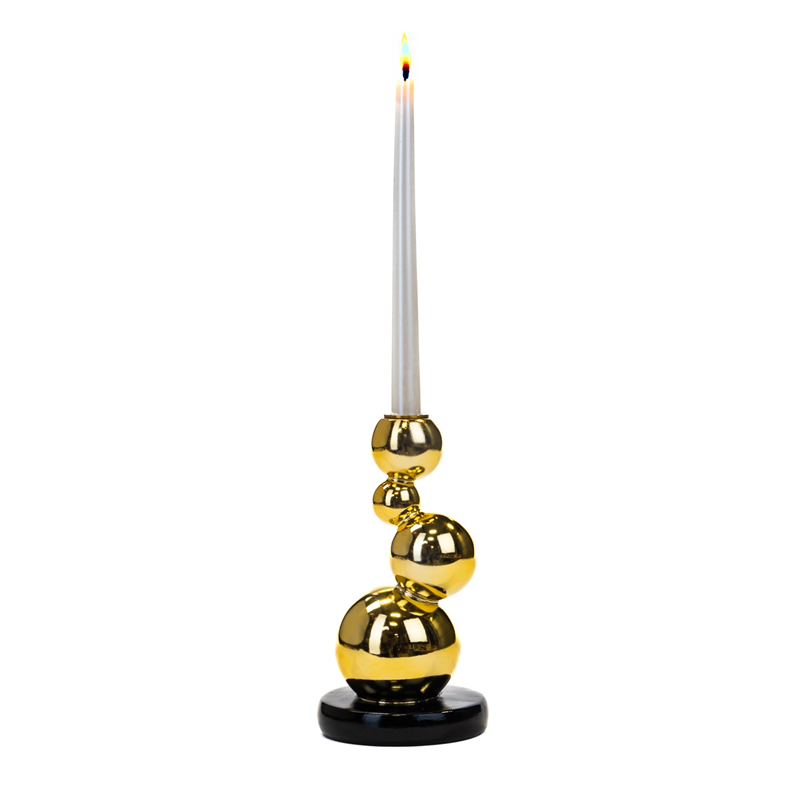 ELECTROPL BALL STACK CANDLE HOLDER