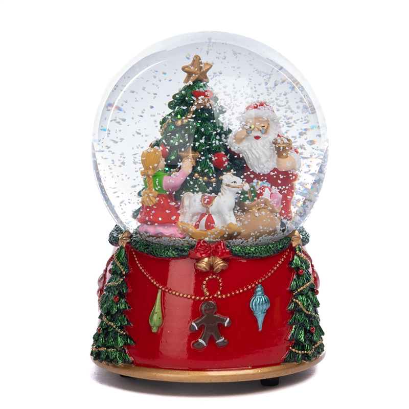 SANTA TREE KID SNOW GLOBE