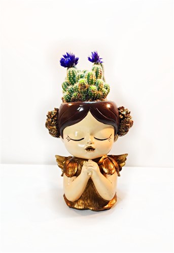 Olivia ve Canlı Kaktüs (Orta Boy)