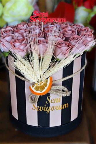 Pembe Gül Kutusu (Suni Gül)