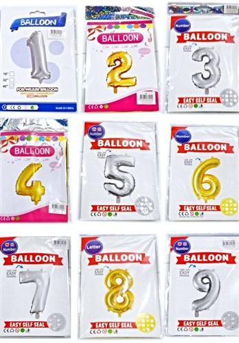 Rakkam Folyo Balon - Büyük Boy (40