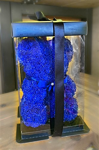 Rose Bear Dark Blue