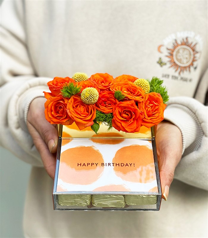 Happy Birthday Mini Çikolata Turuncu