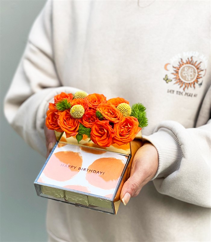 Happy Birthday Mini Çikolata Turuncu