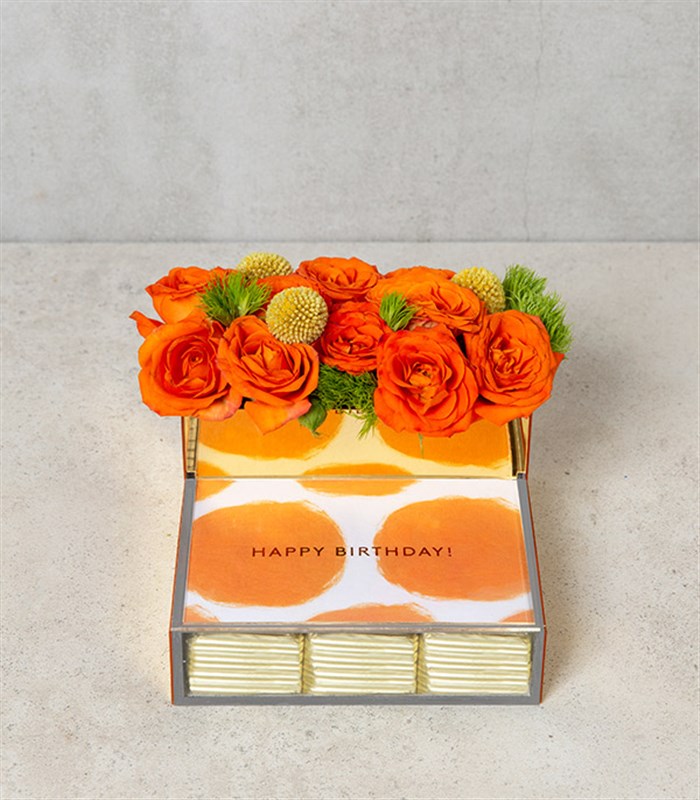 Happy Birthday Mini Çikolata Turuncu