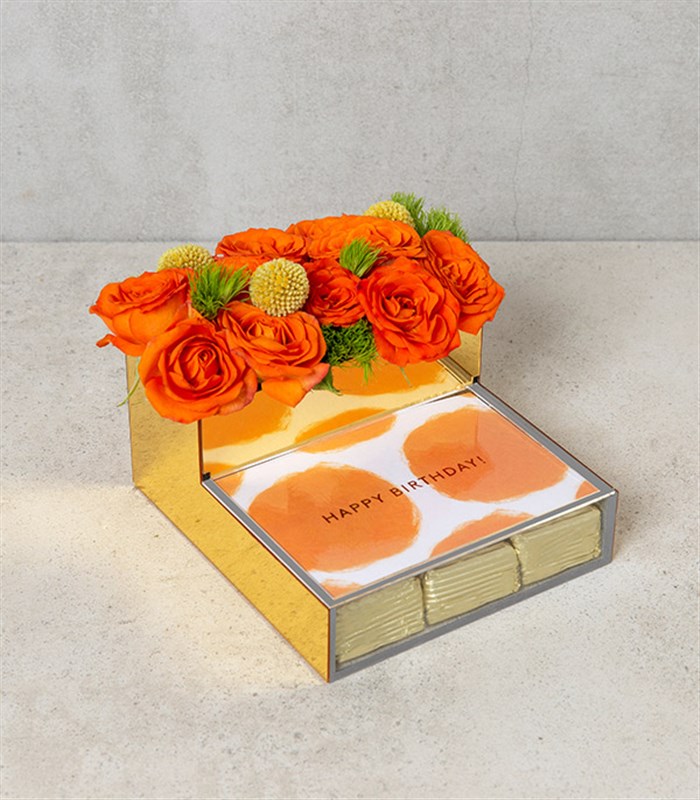 Happy Birthday Mini Çikolata Turuncu