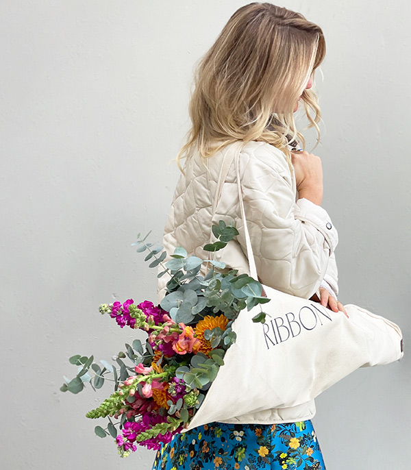 Just Because Deluxe Canvas Flower Bag Bouquet