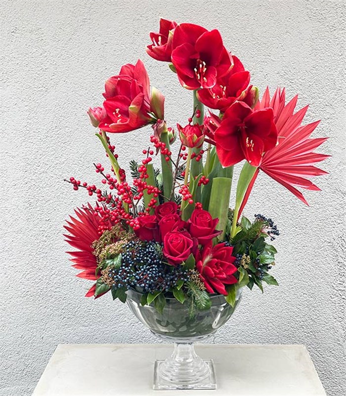 Crimson Amaryllis Aranjmanı Limited Edition