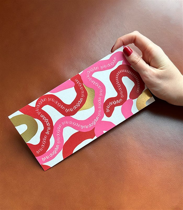 İyi ki Doğdun Not Kartı Pembe