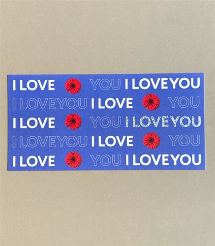 I Love You Note Card Blue