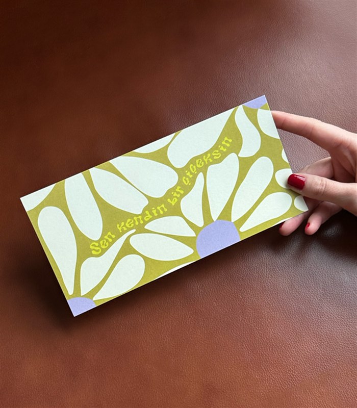 Sen Kendin Bir Çiçeksin Not Kartı