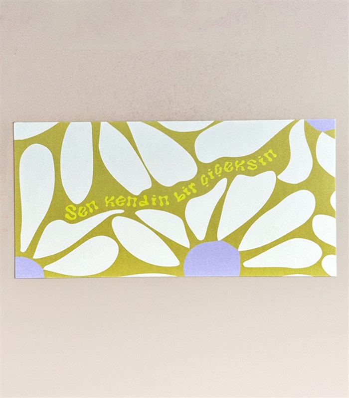 Sen Kendin Bir Çiçeksin Not Kartı