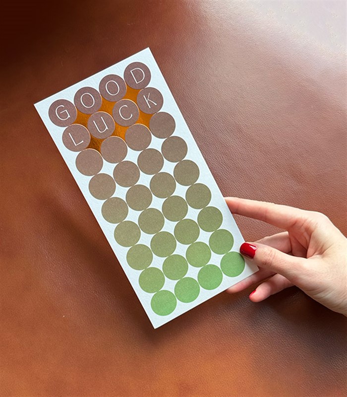 Good Luck Note Card Brown