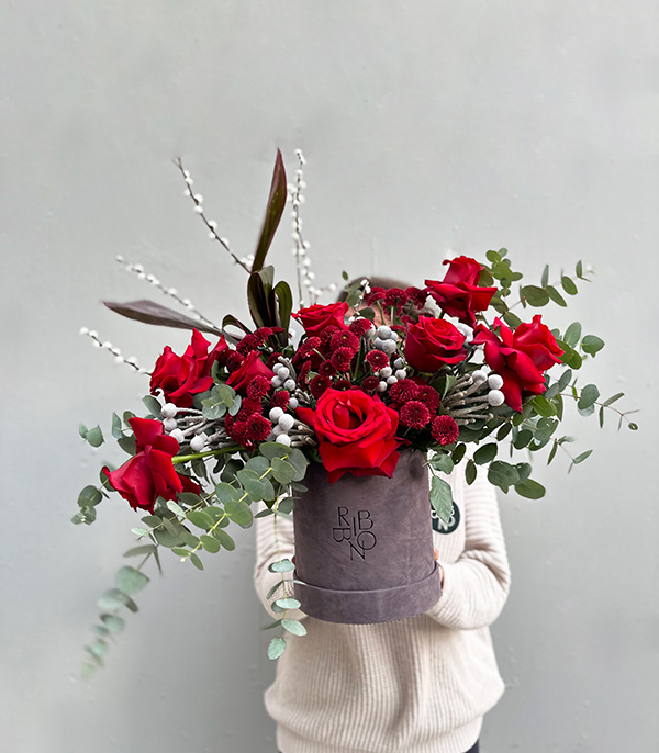 True Love Kutuda Kırmızı Güller Aranjmanı