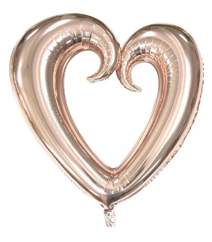 Rose Gold Uçan Kalp Balon 100 cm