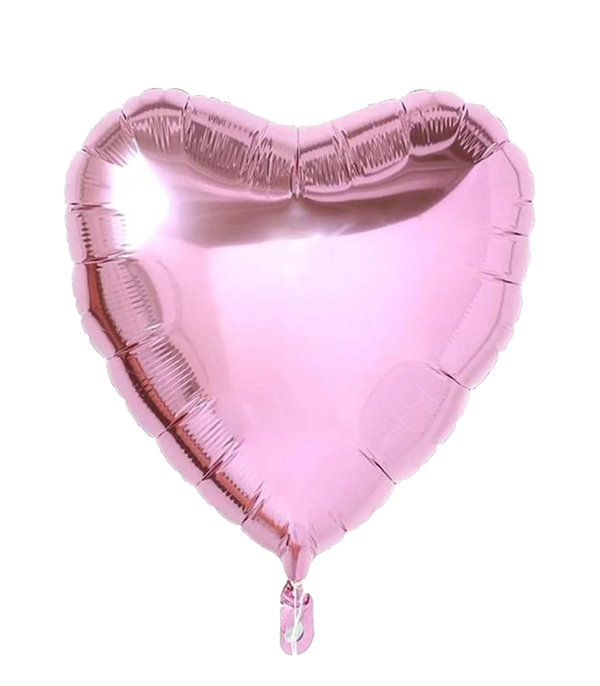 Pink Heart Flying Helium Balloon 45 cm