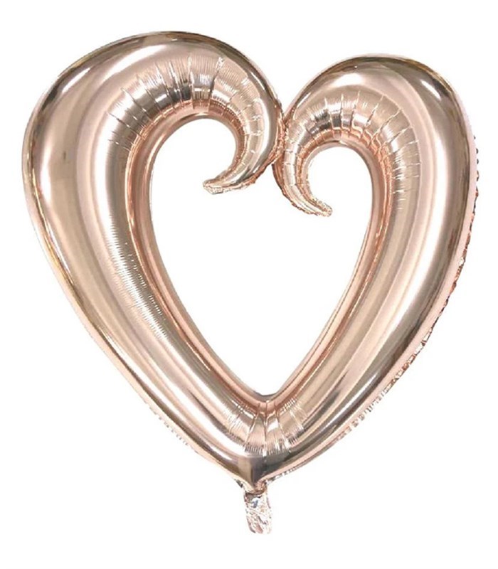 Rose Gold Uçan Kalp Balon 100 cm