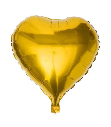 Gold Uçan Kalp Balon 45 cm