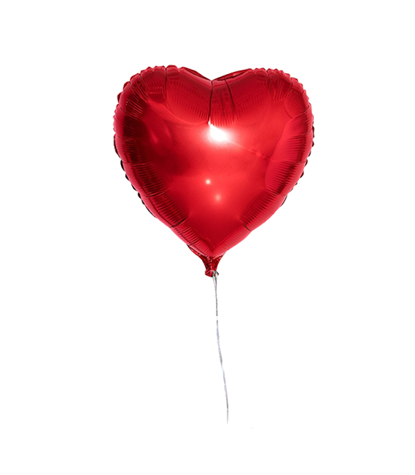 Red Heart Flying Helium Balloon 45 cm