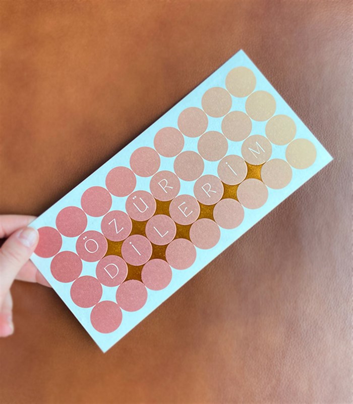 Özür Dilerim Not Kartı