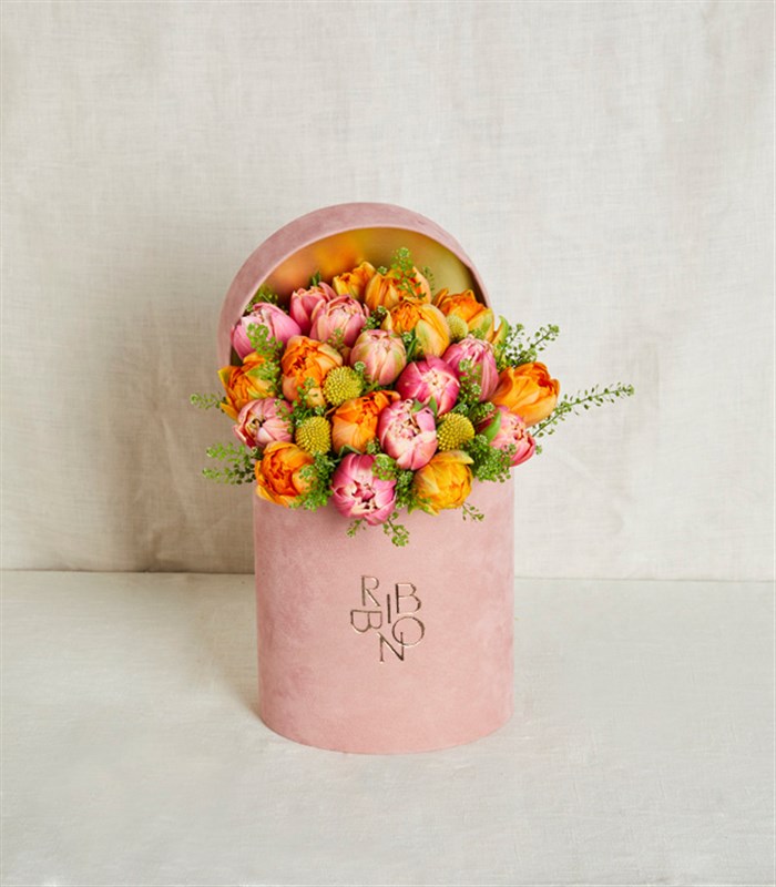 Pembe Kutuda Turuncu Pembe 20 Laleler