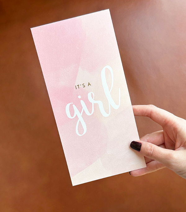 It's a Girl Note Card