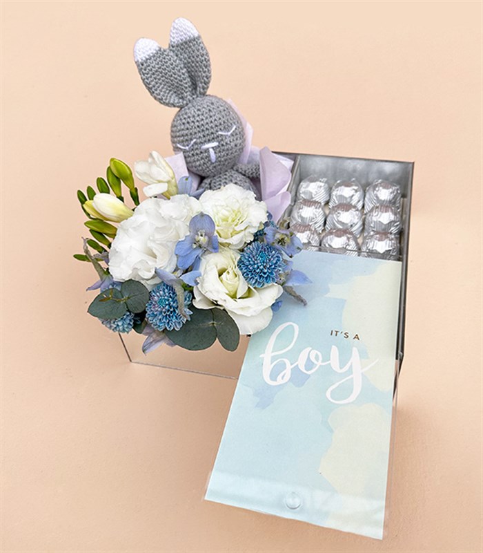 Its a Boy Yenidoğan Bebek Tebrik Çikolata Hediye Kutusu