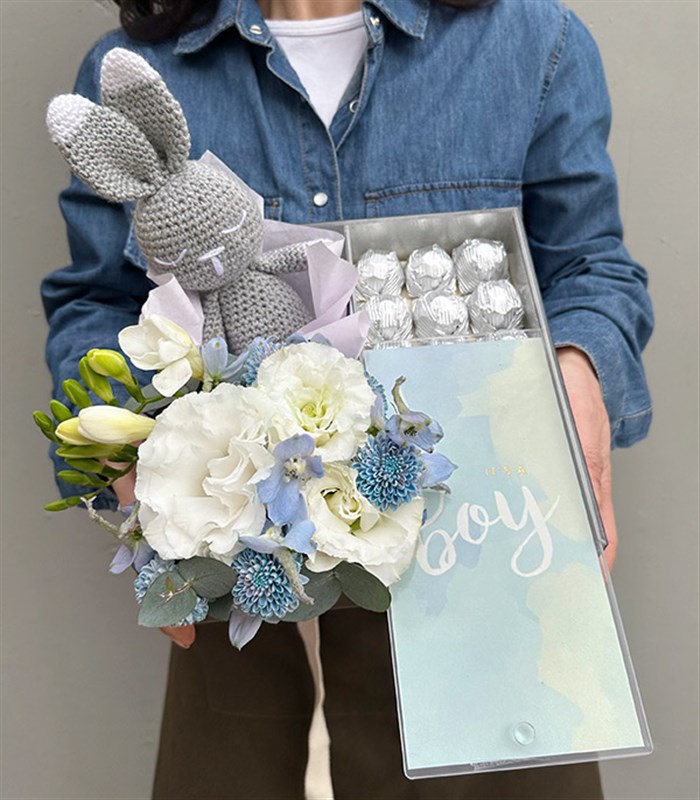 Its a Boy Yenidoğan Bebek Tebrik Çikolata Hediye Kutusu