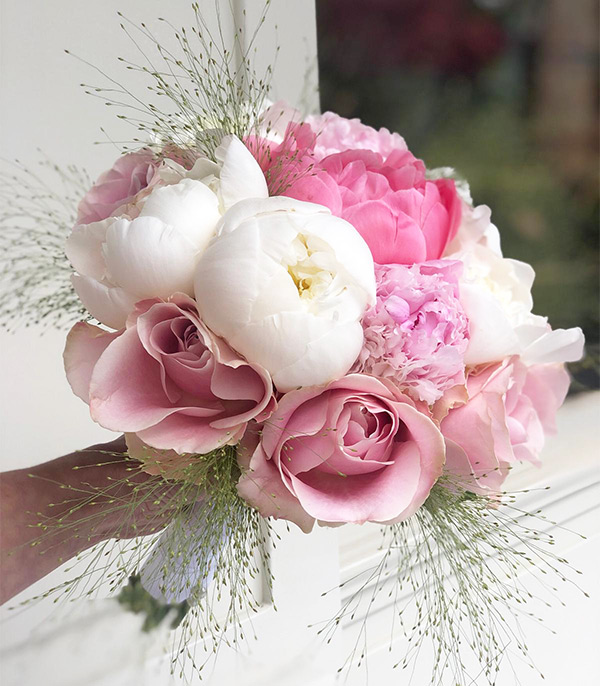 Celeste Pink Rose Peony Bridal Bouquet