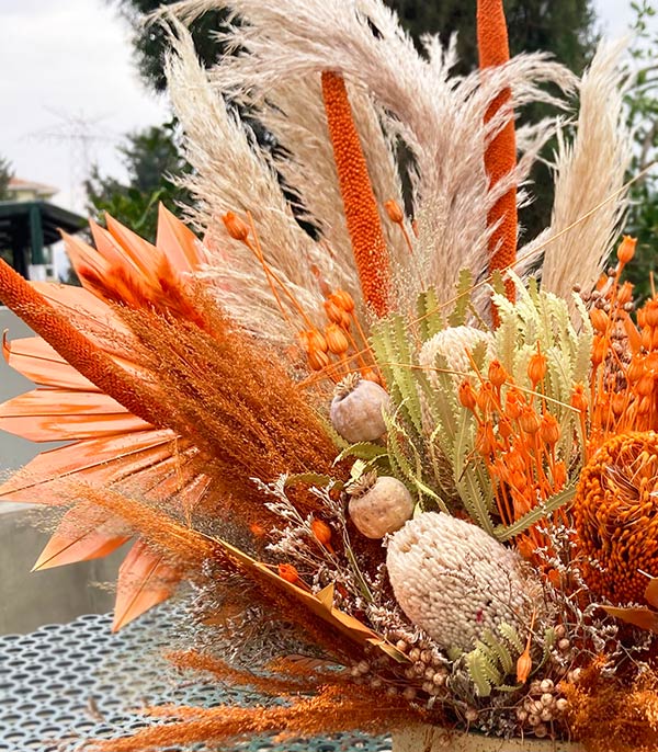 Sifreida Orange Dried Flower Arrangement