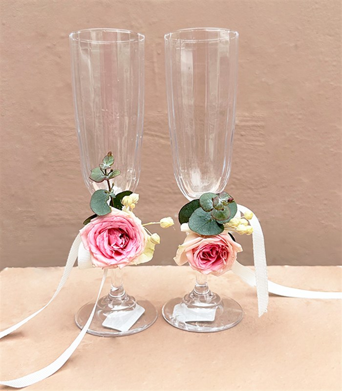 Grand Deluxe 2Li Kadehli Alkolsüz Şampanya Kutlama Hediye Kutusu