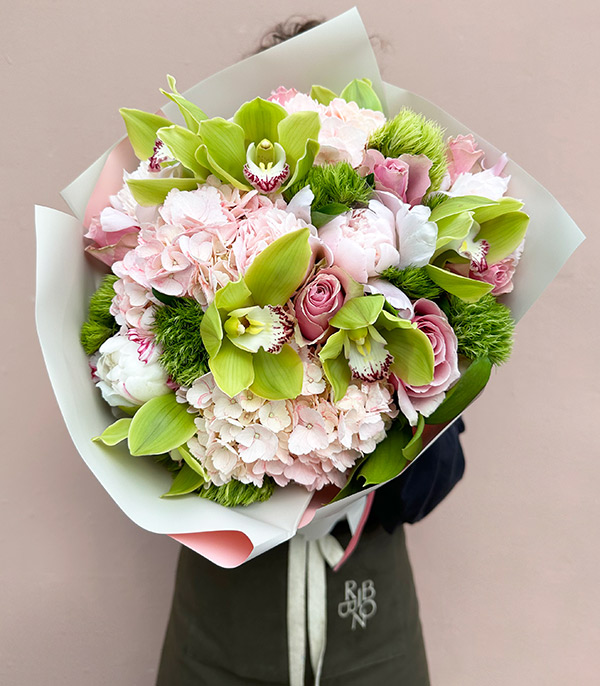 Daydream Pink Peony Hydrangea Bouquet