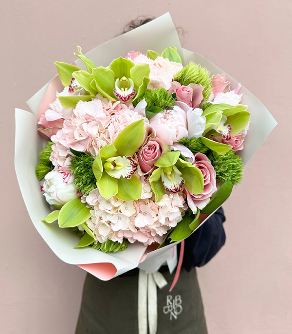 Daydream Pink Peony Hydrangea Bouquet