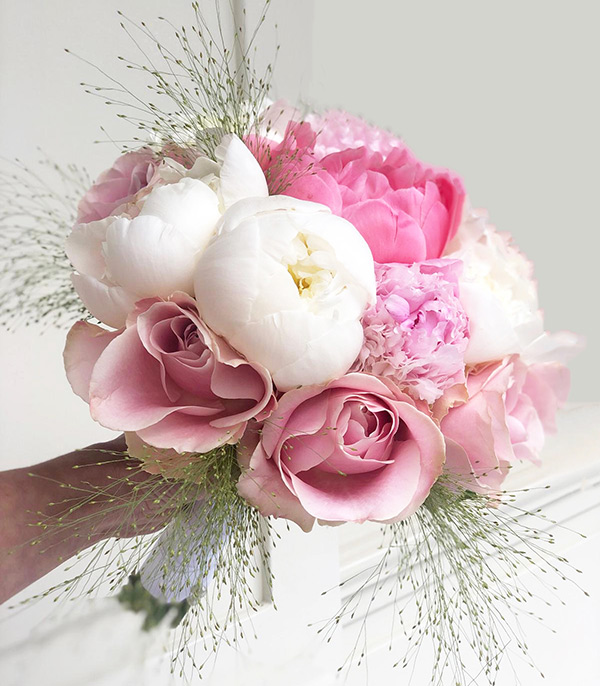 Celeste Pink Rose Peony Bridal Bouquet