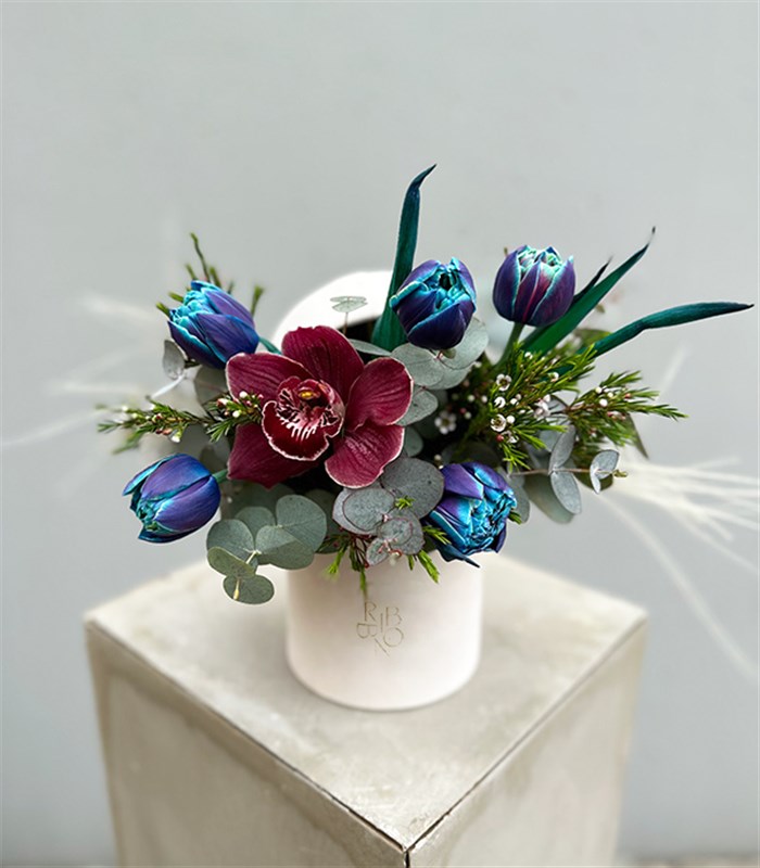 Milky Way Krem Mini Kutuda Galaksi Laleler Aranjmanı