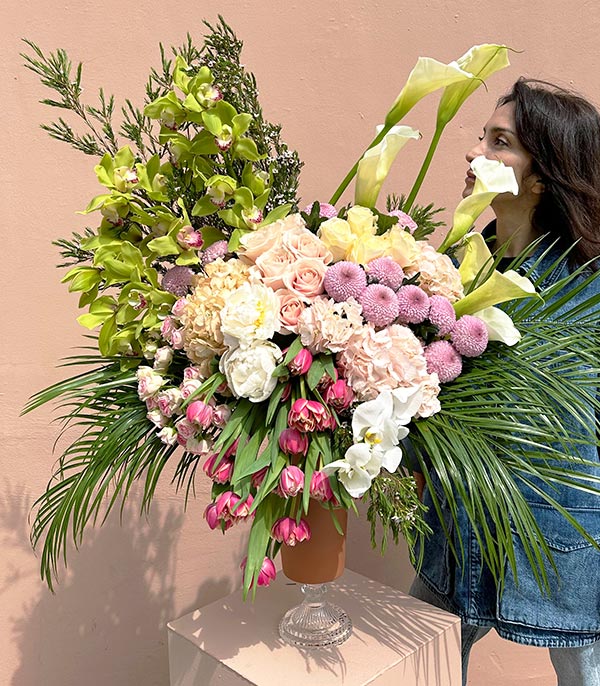 Isidora Footed Vase Luxury Promise Engagement Flower
