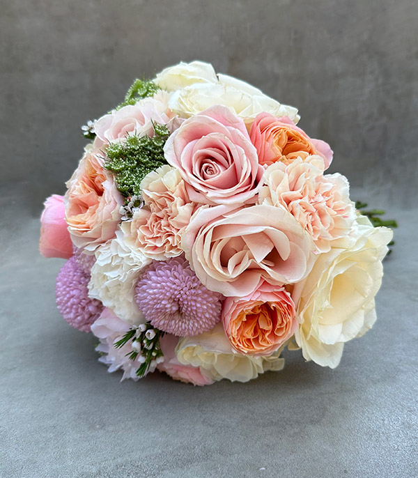 Harper Pastel Pink Rose Peony Bridal Bouquet