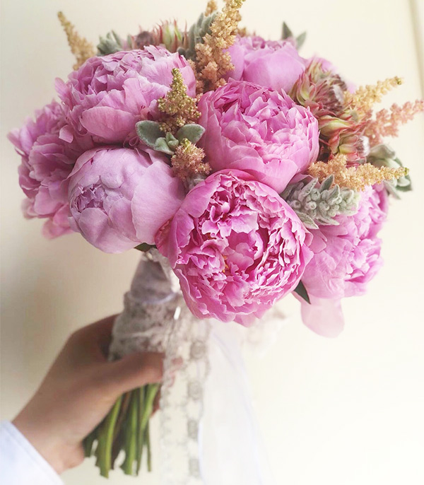 Luna Pink Peony Bridal Bouquet