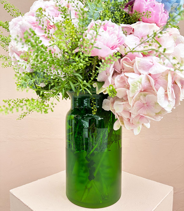 Pink Cloud Hydrangea Peony Flower in Vase