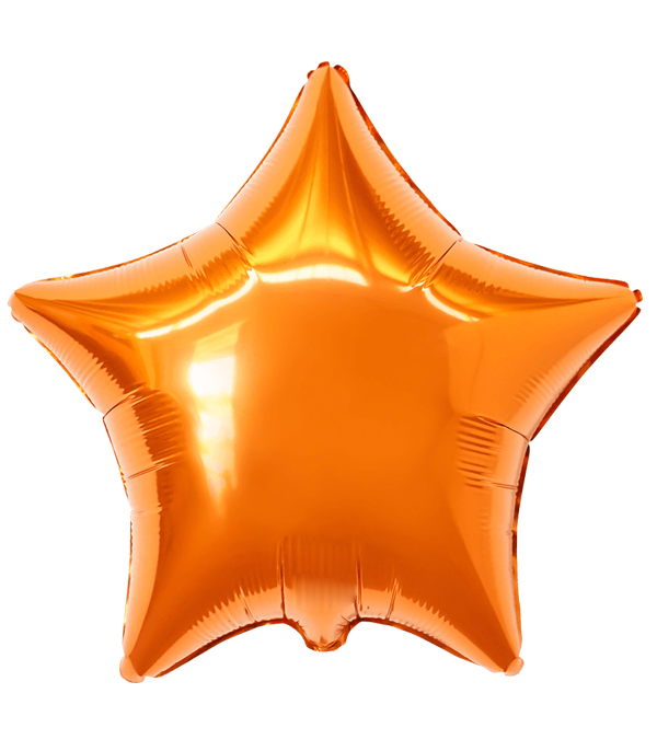 Turuncu Yıldız Uçan Balon 45 cm