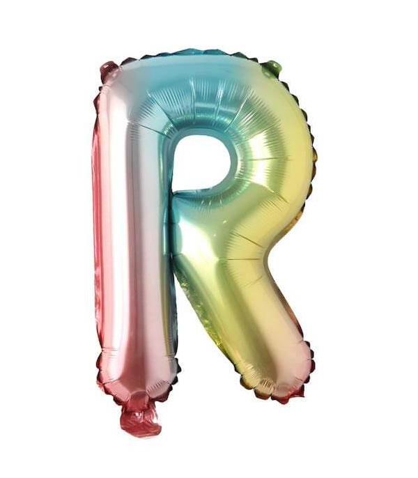 Rainbow Letter Not Flying Balloon 30 cm