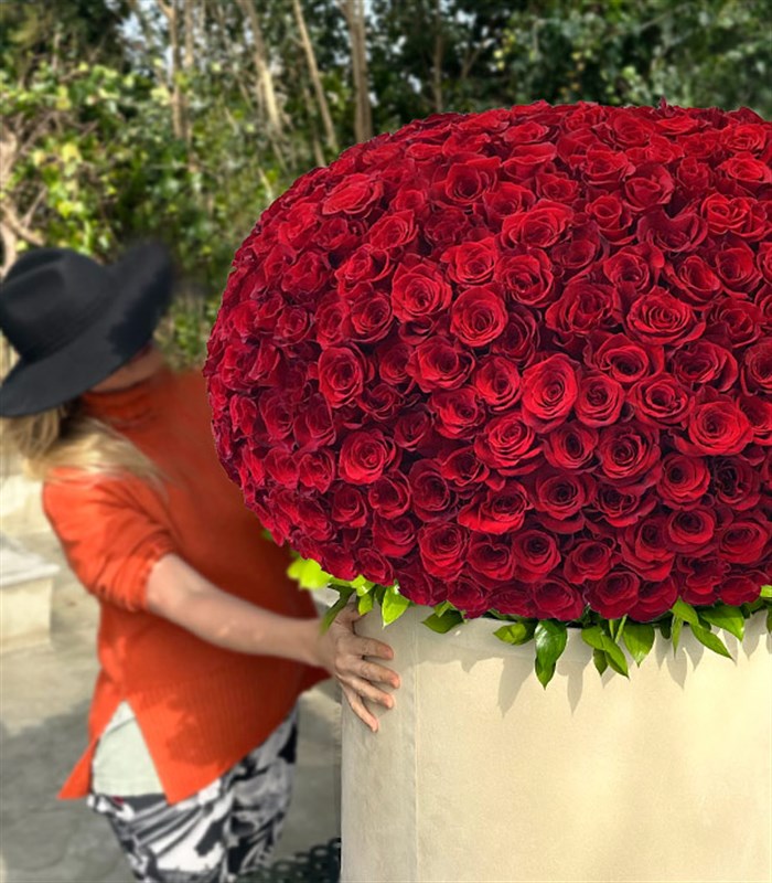 500 Kırmızı Gül Empire Deluxe Kutu Aranjman