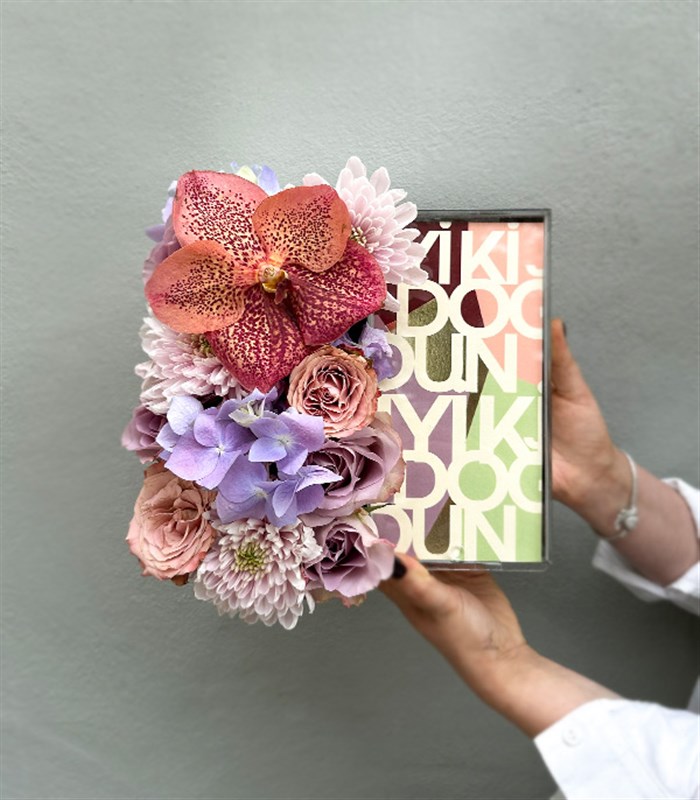 İyi Ki Doğdun Lila Cappucino Çikolata Hediye Kutusu