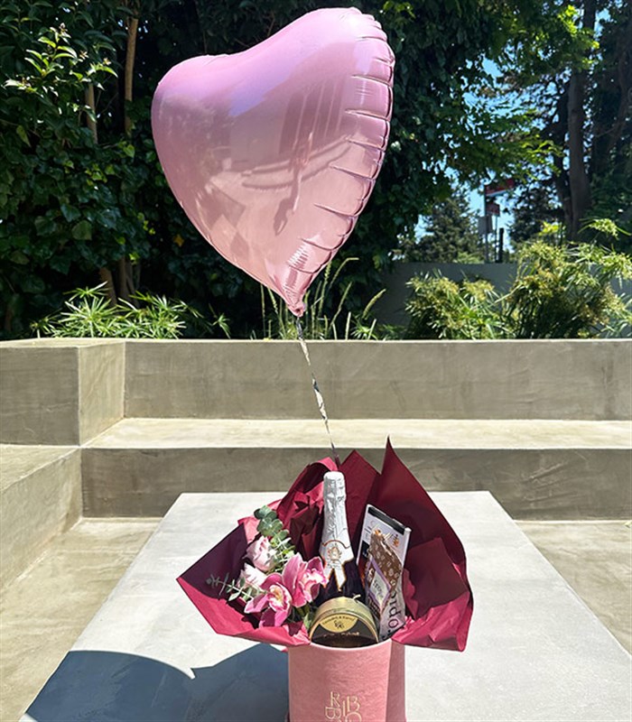 Pembe Uçan Kalp Balon 45 cm