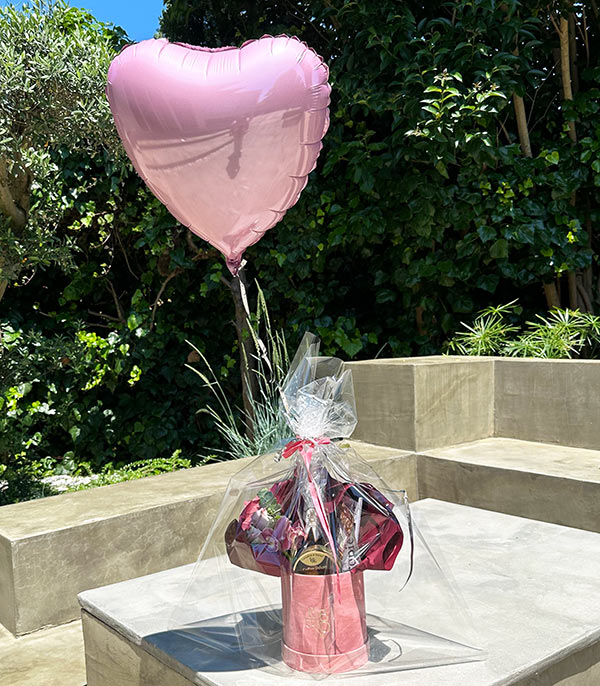 Pink Heart Flying Helium Balloon 45 cm