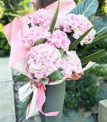 Deluxe Marsilio Pembe Ortanca Buketi